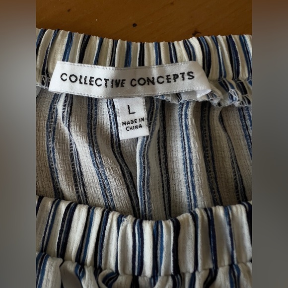 Collection Concepts striped off the shoulder top - Picture 2 of 5